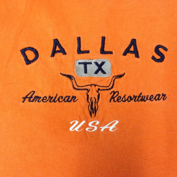 Dallas TX Vintage T Shirt Men's Size XL Orange - Picture 4 of 4